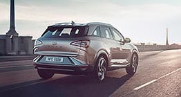 nexo 2019 rear view on road